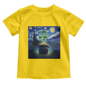 St Patricks Day Starry Night Shamrock Van Gogh Art Toddler T Shirt TS14 Daisy Print Your Wear