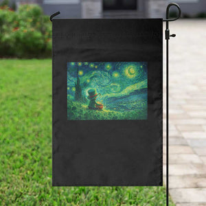St Patricks Day Starry Night Leprechaun Shamrock Van Gogh Garden Flag TS14 Print Your Wear