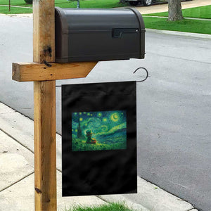 St Patricks Day Starry Night Leprechaun Shamrock Van Gogh Garden Flag TS14 Print Your Wear
