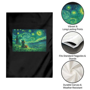 St Patricks Day Starry Night Leprechaun Shamrock Van Gogh Garden Flag TS14 Print Your Wear