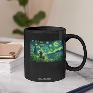 St Patricks Day Starry Night Leprechaun Shamrock Van Gogh Coffee Mug TS14 Print Your Wear