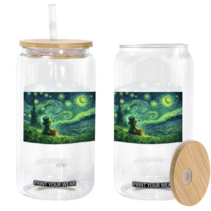 St Patricks Day Starry Night Leprechaun Shamrock Van Gogh Glass Can TS14 Print Your Wear