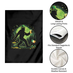 Funny Bigfoot St Patricks Day Garden Flag Sasquatch Drinking Green Beer Lover TS14 Print Your Wear