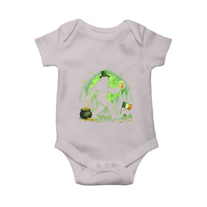 Funny Bigfoot St Patricks Day Baby Onesie Sasquatch Drinking Green Beer Lover TS14 Ice Gray Print Your Wear
