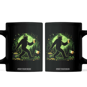 Funny Bigfoot St Patricks Day Coffee Mug Sasquatch Drinking Green Beer Lover TS14 Black Print Your Wear