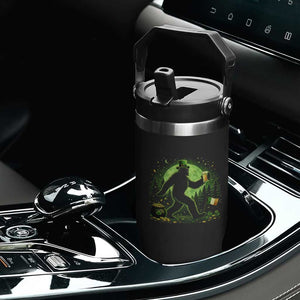 Funny Bigfoot St Patricks Day Flip Straw Tumbler Sasquatch Drinking Green Beer Lover TS14 Print Your Wear