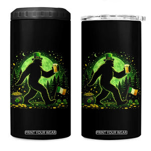 Funny Bigfoot St Patricks Day 4 in 1 Can Cooler Tumbler Sasquatch Drinking Green Beer Lover TS14 One Size: 16 oz Black Print Your Wear