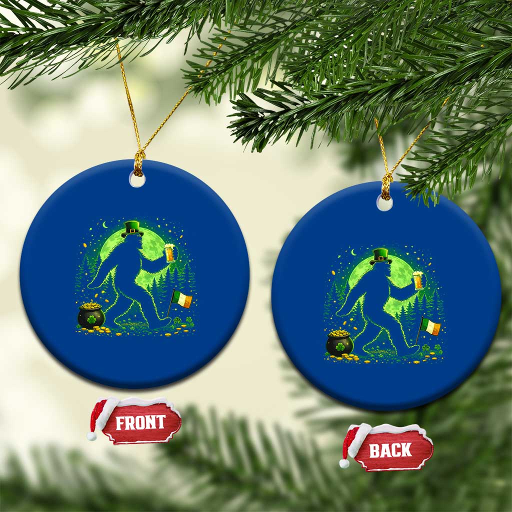 Funny Bigfoot St Patricks Day Ceramic Ornament Sasquatch Drinking Green Beer Lover TS14 1pc Blue Print Your Wear