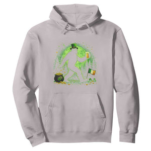 Funny Bigfoot St Patricks Day Hoodie Sasquatch Drinking Green Beer Lover TS14 Ice Gray Print Your Wear