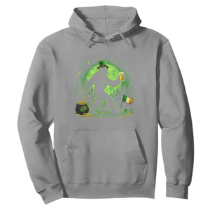 Funny Bigfoot St Patricks Day Hoodie Sasquatch Drinking Green Beer Lover TS14 Sport Gray Print Your Wear