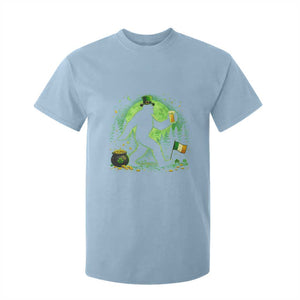 Funny Bigfoot St Patricks Day T Shirt For Kid Sasquatch Drinking Green Beer Lover TS14 Light Blue Print Your Wear