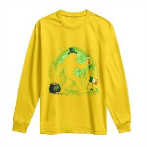 Funny Bigfoot St Patricks Day Long Sleeve Shirt Sasquatch Drinking Green Beer Lover TS14 Daisy Print Your Wear