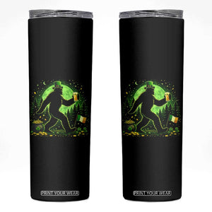 Funny Bigfoot St Patricks Day Skinny Tumbler Sasquatch Drinking Green Beer Lover TS14 Black Print Your Wear