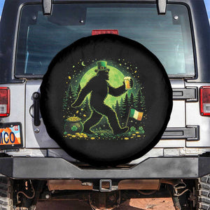 Funny Bigfoot St Patricks Day Spare Tire Cover Sasquatch Drinking Green Beer Lover TS14 No hole Black Print Your Wear