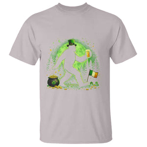 Funny Bigfoot St Patricks Day T Shirt Sasquatch Drinking Green Beer Lover TS14 Ice Gray Print Your Wear