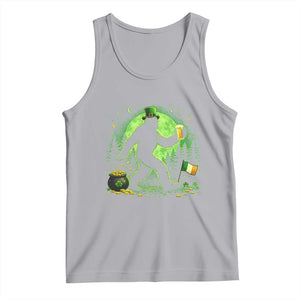 Funny Bigfoot St Patricks Day Tank Top Sasquatch Drinking Green Beer Lover TS14 Athletic Heather Print Your Wear