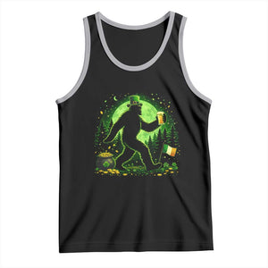 Funny Bigfoot St Patricks Day Tank Top Sasquatch Drinking Green Beer Lover TS14 Black Athletic Heather Print Your Wear