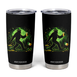 Funny Bigfoot St Patricks Day Tumbler Cup Sasquatch Drinking Green Beer Lover TS14 Black Print Your Wear
