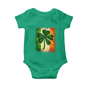 Retro Ireland Shamrock Irish Flag St Patricks Day Baby Onesie TS14 Irish Green Print Your Wear