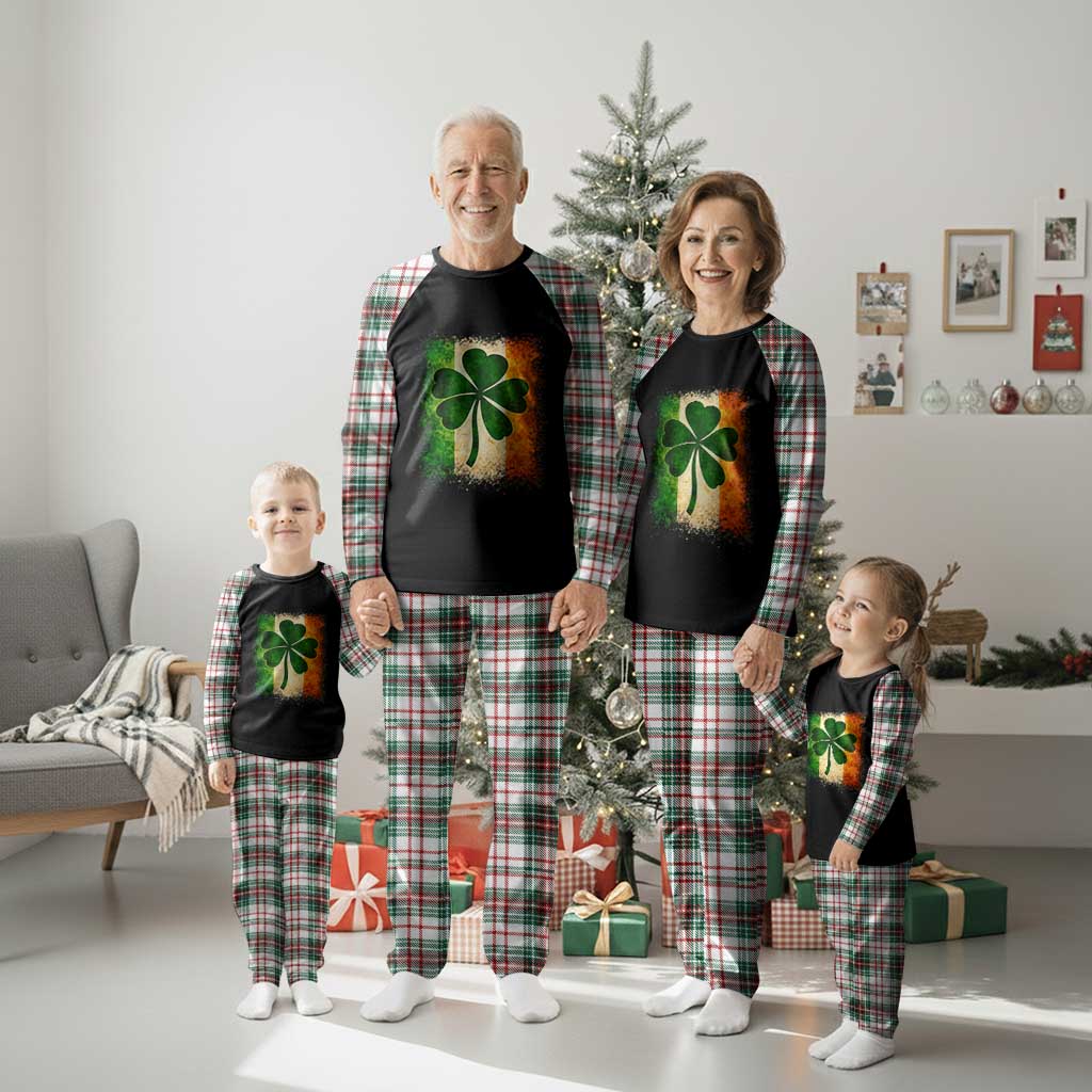 Retro Ireland Shamrock Irish Flag St Patricks Day Plaid Pajama Set TS14 Christmas Plaid Print Your Wear