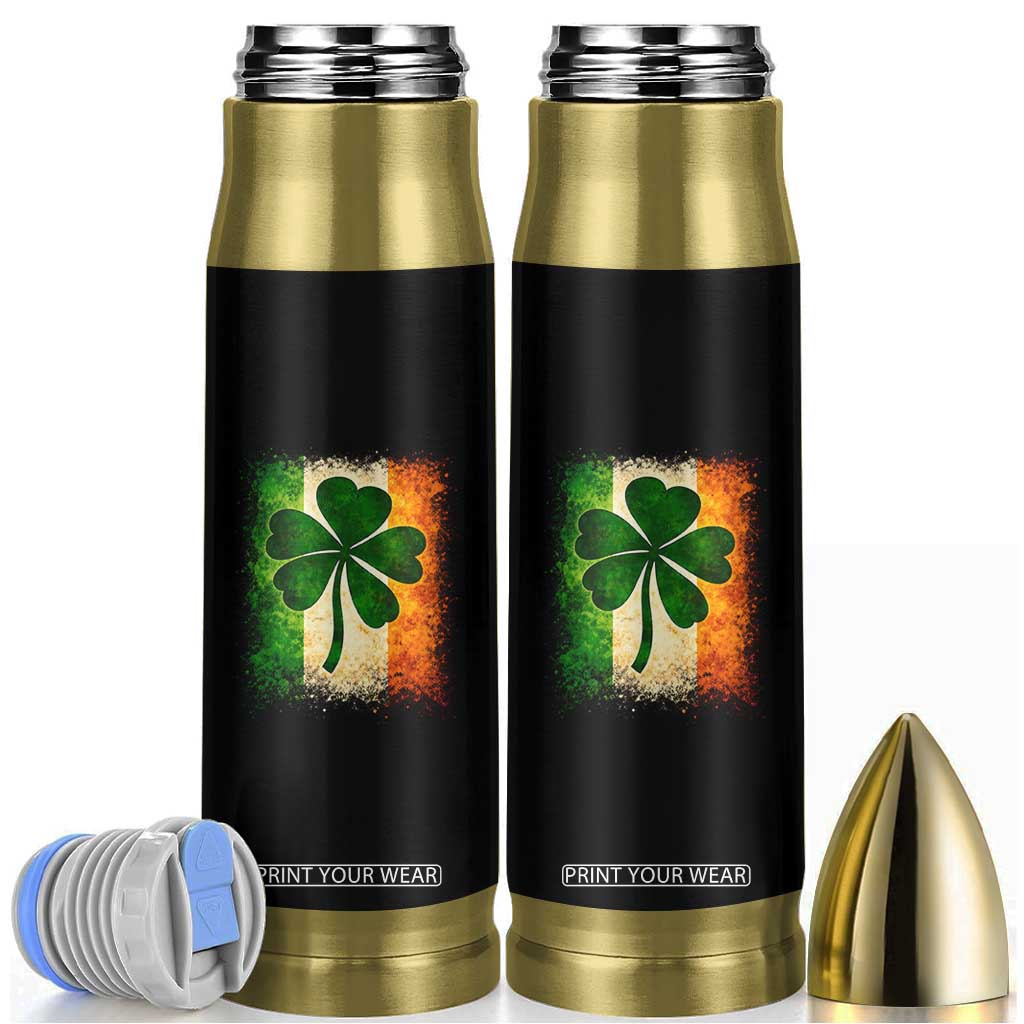 Retro Ireland Shamrock Irish Flag St Patricks Day Bullet Tumbler TS14 Black Print Your Wear