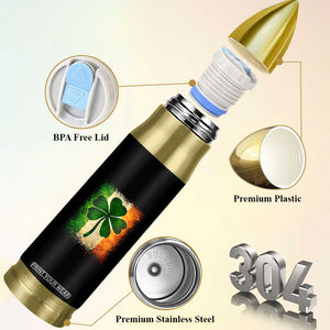 Retro Ireland Shamrock Irish Flag St Patricks Day Bullet Tumbler TS14 Print Your Wear