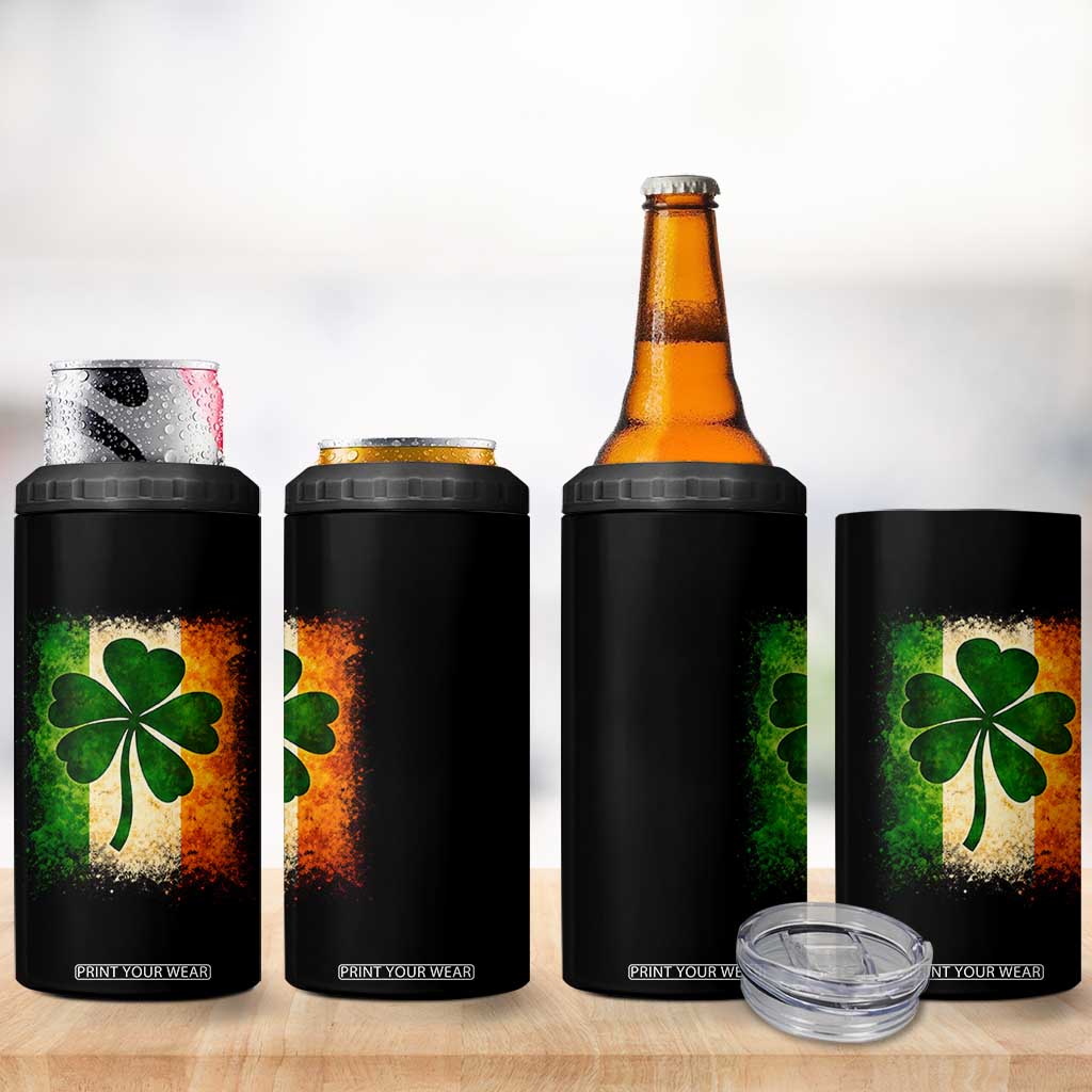 Retro Ireland Shamrock Irish Flag St Patricks Day 4 in 1 Can Cooler Tumbler TS14 Print Your Wear
