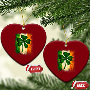 Retro Ireland Shamrock Irish Flag St Patricks Day Ceramic Ornament TS14 Print Your Wear