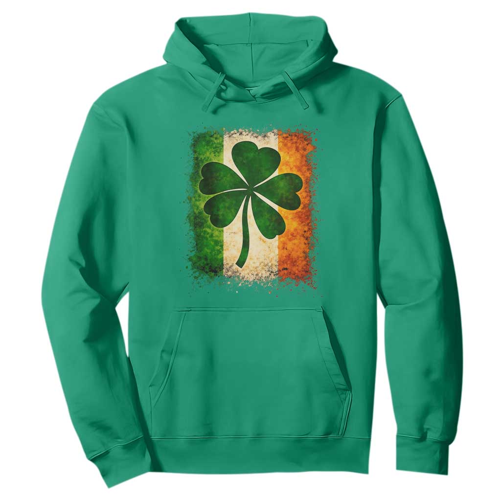 Retro Ireland Shamrock Irish Flag St Patricks Day Hoodie TS14 Irish Green Print Your Wear