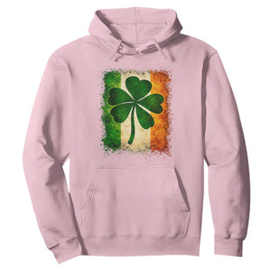 Retro Ireland Shamrock Irish Flag St Patricks Day Hoodie TS14 Light Pink Print Your Wear