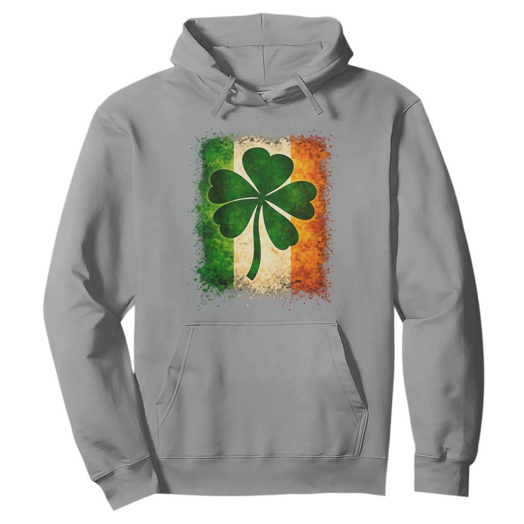 Retro Ireland Shamrock Irish Flag St Patricks Day Hoodie TS14 Sport Gray Print Your Wear