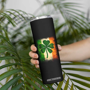 Retro Ireland Shamrock Irish Flag St Patricks Day Skinny Tumbler TS14 Print Your Wear
