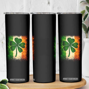 Retro Ireland Shamrock Irish Flag St Patricks Day Skinny Tumbler TS14 Print Your Wear