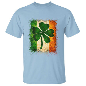 Retro Ireland Shamrock Irish Flag St Patricks Day T Shirt TS14 Light Blue Print Your Wear