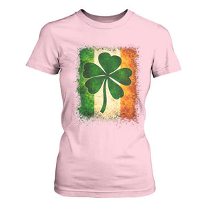 Retro Ireland Shamrock Irish Flag St Patricks Day T Shirt For Women TS14 Light Pink Print Your Wear