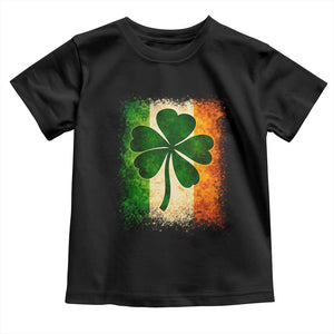 Retro Ireland Shamrock Irish Flag St Patricks Day Toddler T Shirt TS14 Black Print Your Wear