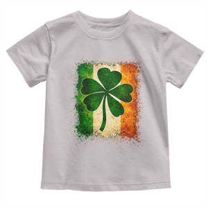 Retro Ireland Shamrock Irish Flag St Patricks Day Toddler T Shirt TS14 Ice Gray Print Your Wear