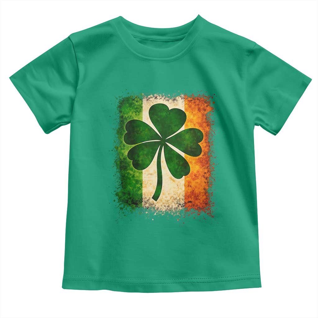 Retro Ireland Shamrock Irish Flag St Patricks Day Toddler T Shirt TS14 Irish Green Print Your Wear