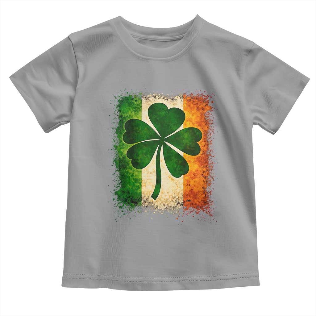 Retro Ireland Shamrock Irish Flag St Patricks Day Toddler T Shirt TS14 Sport Gray Print Your Wear