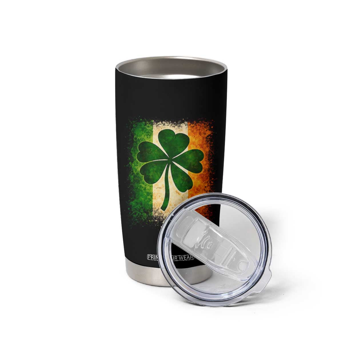Retro Ireland Shamrock Irish Flag St Patricks Day Tumbler Cup TS14 Print Your Wear