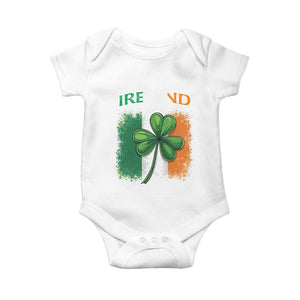 Vintage Ireland Shamrock Irish Flag St Patricks Day Baby Onesie TS14 White Print Your Wear