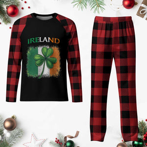 Vintage Ireland Shamrock Irish Flag St Patricks Day Plaid Pajama Set TS14 Buffalo Plaid Print Your Wear