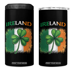 Vintage Ireland Shamrock Irish Flag St Patricks Day 4 in 1 Can Cooler Tumbler TS14 One Size: 16 oz Black Print Your Wear