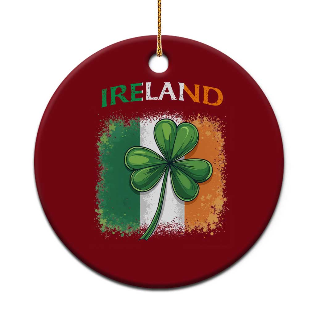 Vintage Ireland Shamrock Irish Flag St Patricks Day Ceramic Ornament TS14 1pc Red Print Your Wear