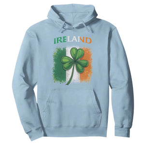 Vintage Ireland Shamrock Irish Flag St Patricks Day Hoodie TS14 Light Blue Print Your Wear
