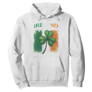 Vintage Ireland Shamrock Irish Flag St Patricks Day Hoodie TS14 White Print Your Wear