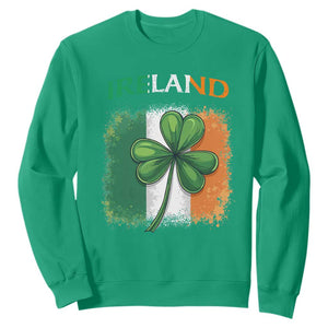 Vintage Ireland Shamrock Irish Flag St Patricks Day Sweatshirt TS14 Irish Green Print Your Wear