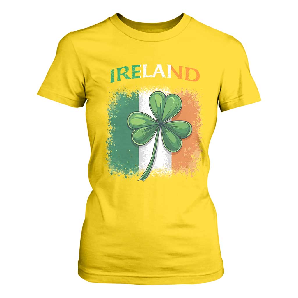Vintage Ireland Shamrock Irish Flag St Patricks Day T Shirt For Women TS14 Daisy Print Your Wear