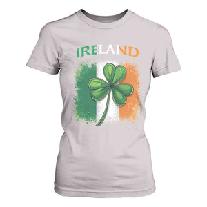 Vintage Ireland Shamrock Irish Flag St Patricks Day T Shirt For Women TS14 Ice Gray Print Your Wear