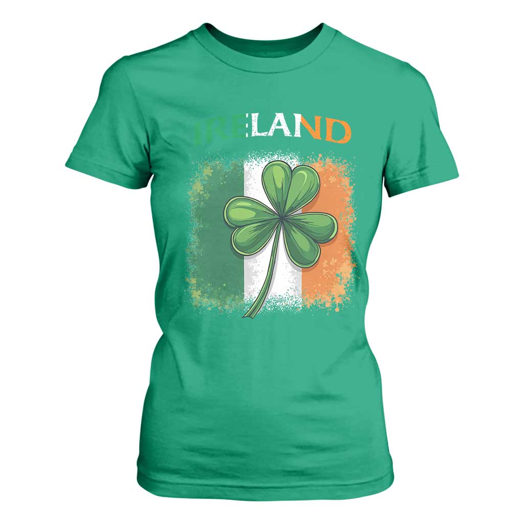 Vintage Ireland Shamrock Irish Flag St Patricks Day T Shirt For Women TS14 Irish Green Print Your Wear